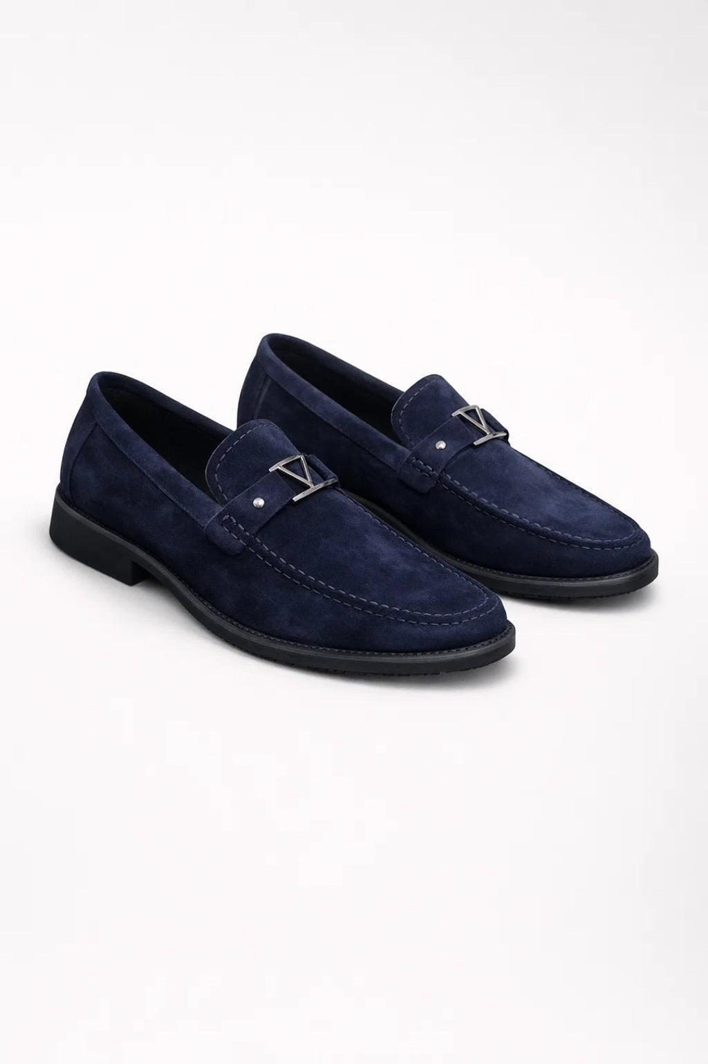 Men's Metal Bit Loafers Moc Toe Smart Shoes