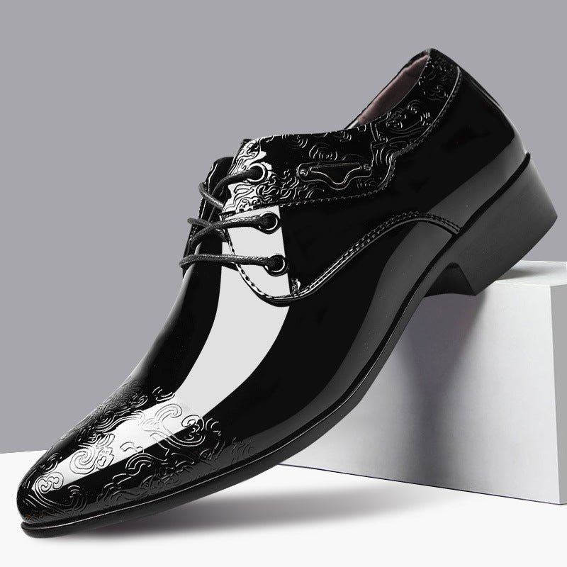 Men's High Shine Derby Dress Shoes Formal Lace Up