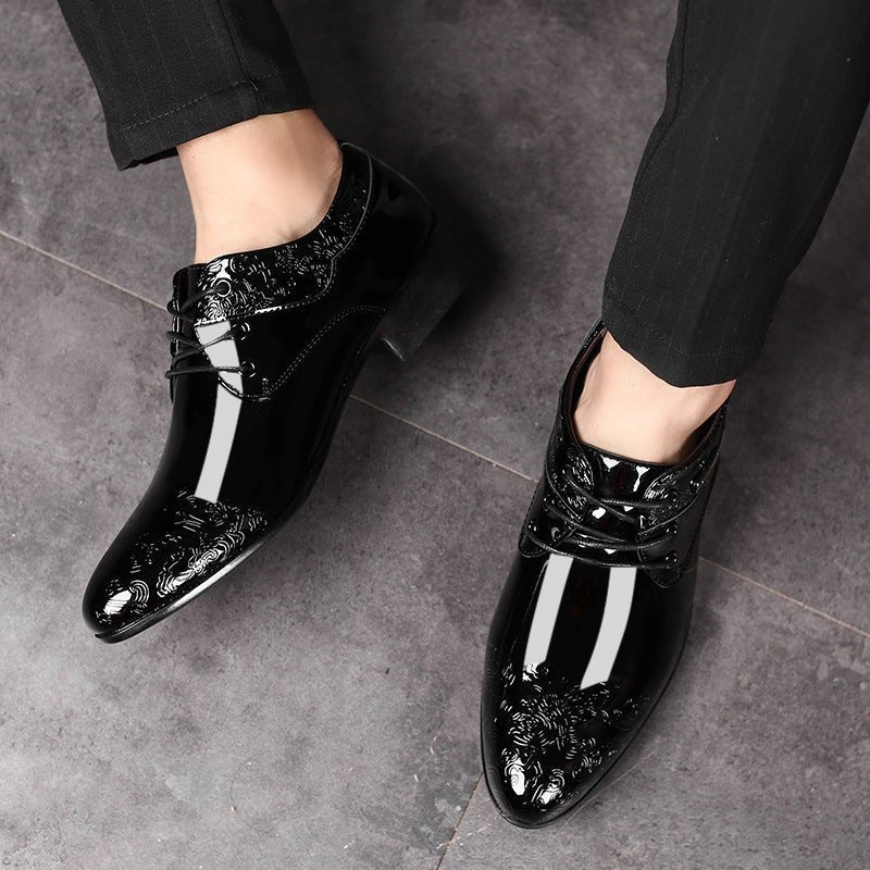 Men's High Shine Derby Dress Shoes Formal Lace Up