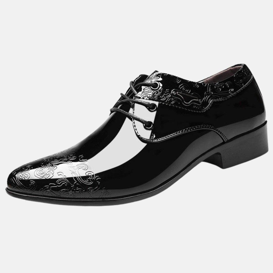 Men's High Shine Derby Dress Shoes Formal Lace Up