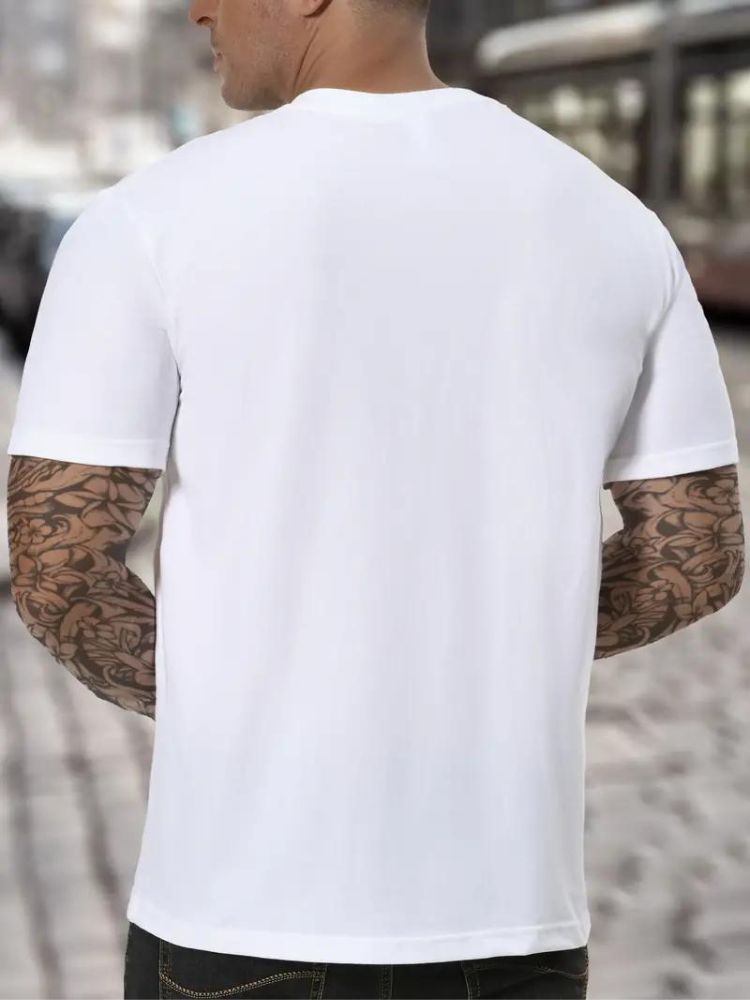 Men's High Neck T Shirt Soft Comfortable Long Sleeve