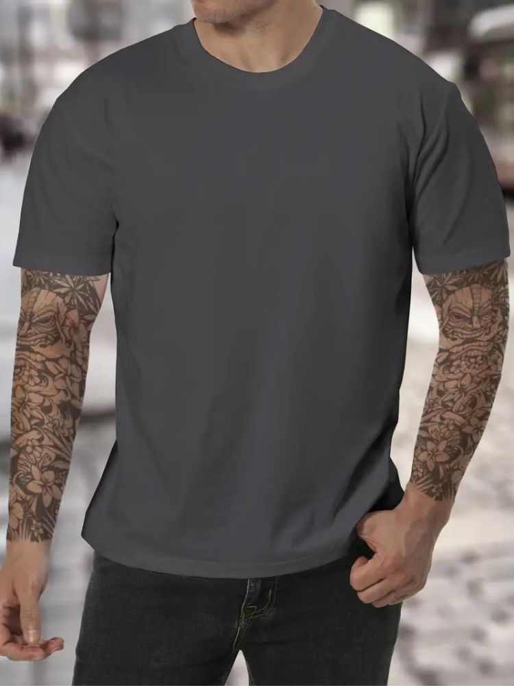 Men's High Neck T Shirt Soft Comfortable Long Sleeve