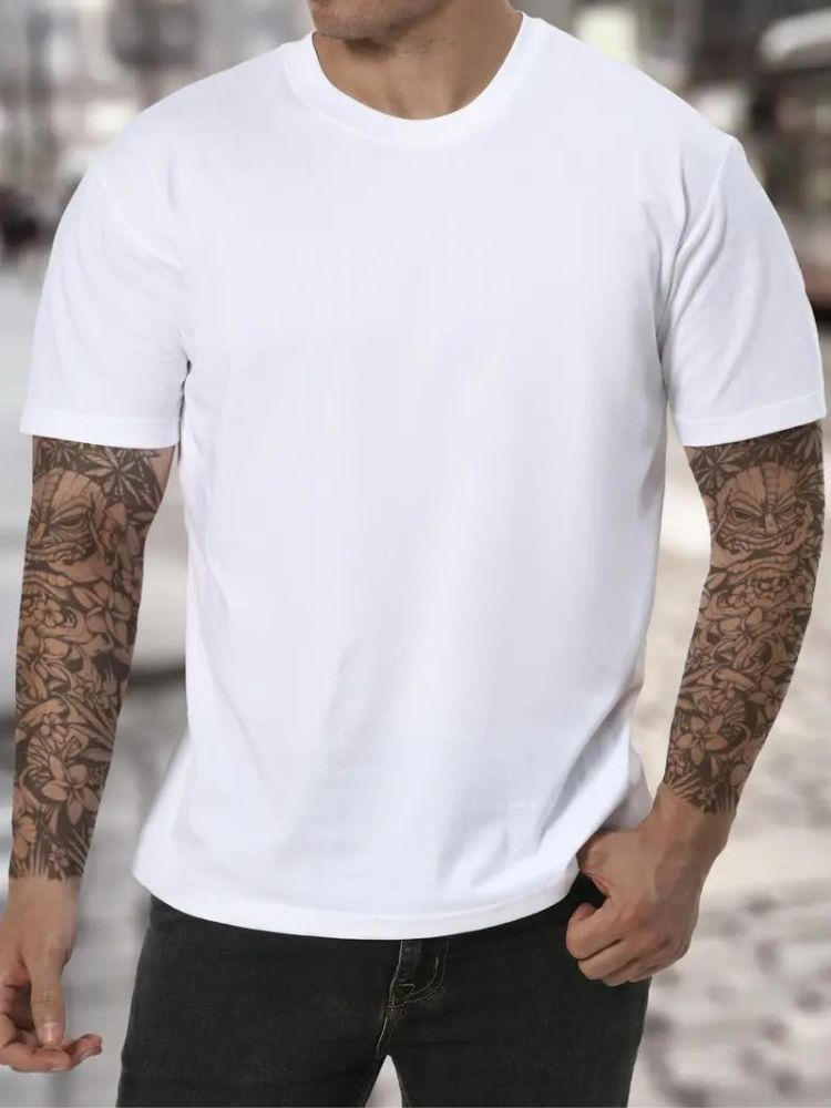 Men's High Neck T Shirt Soft Comfortable Long Sleeve