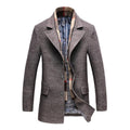 Men's Wool Overcoat Elegant Classic Tailored Smart Formal Long