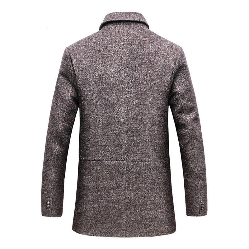 Men's Wool Overcoat Elegant Classic Tailored Smart Formal Long
