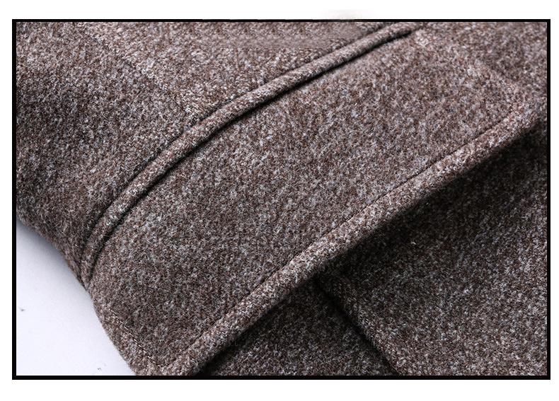 Men's Wool Overcoat Elegant Classic Tailored Smart Formal Long