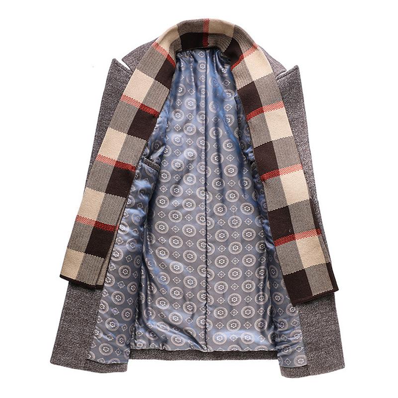 Men's Wool Overcoat Elegant Classic Tailored Smart Formal Long