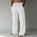 Men's Wide Leg Drawstring Trousers Relaxed Summer Style