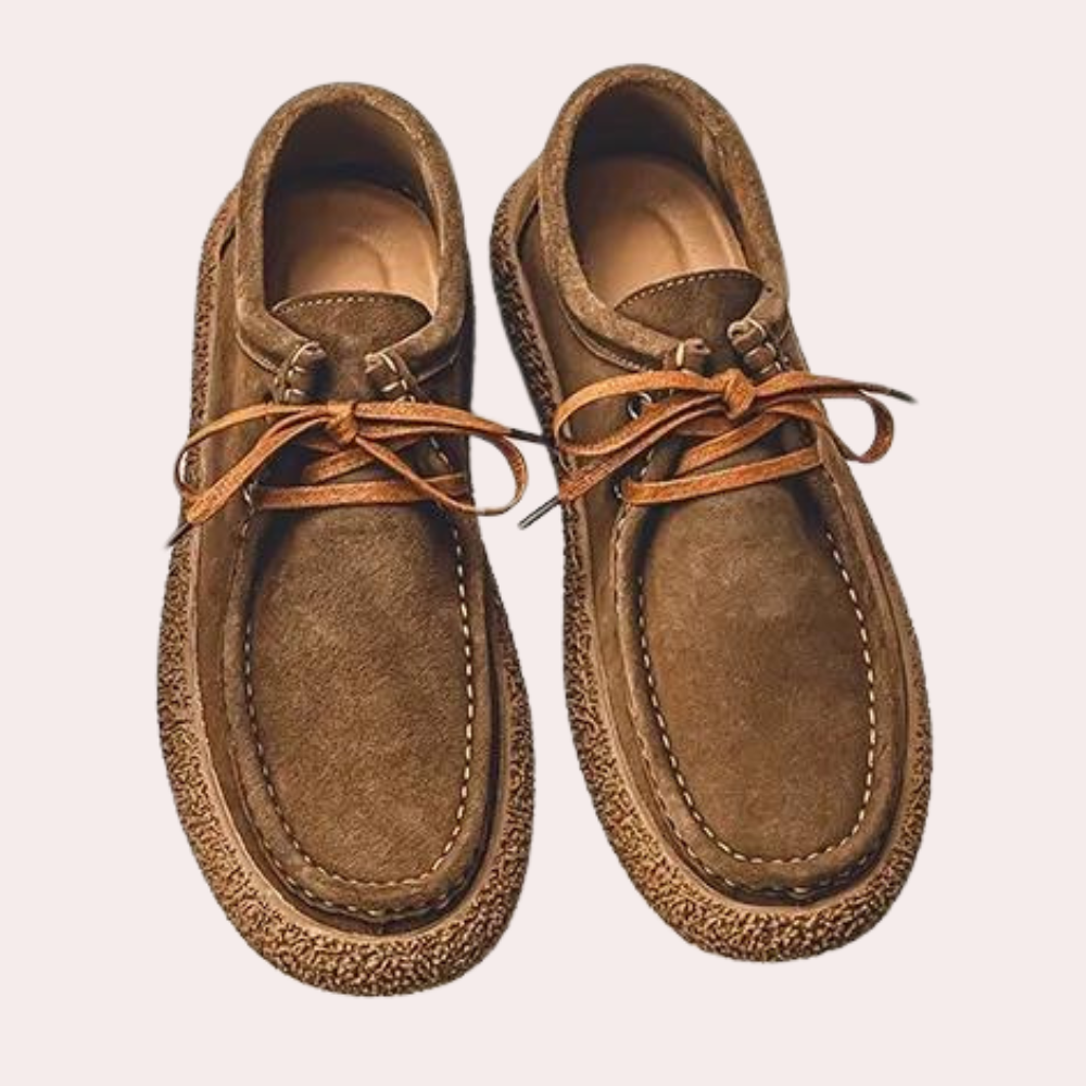 Men's Fleece Lined Moccasin Shoes Textured Grip Sole