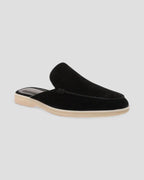 Men's Backless Loafers With Moc Toe Stitching