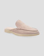 Men's Backless Loafers With Moc Toe Stitching