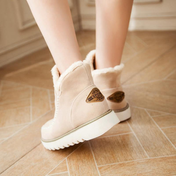 Women's Faux Fur Trim Suede Winter Boot