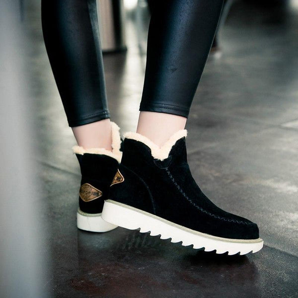 Women's Faux Fur Trim Suede Winter Boot