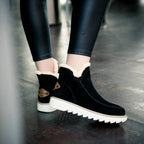 Women's Faux Fur Trim Suede Winter Boot