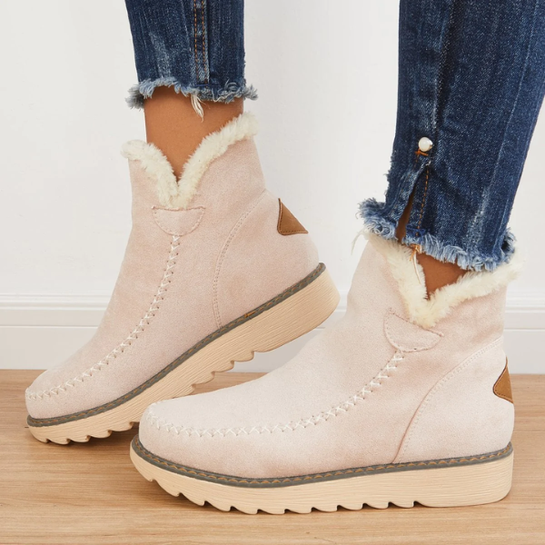 Women's Faux Fur Trim Suede Winter Boot