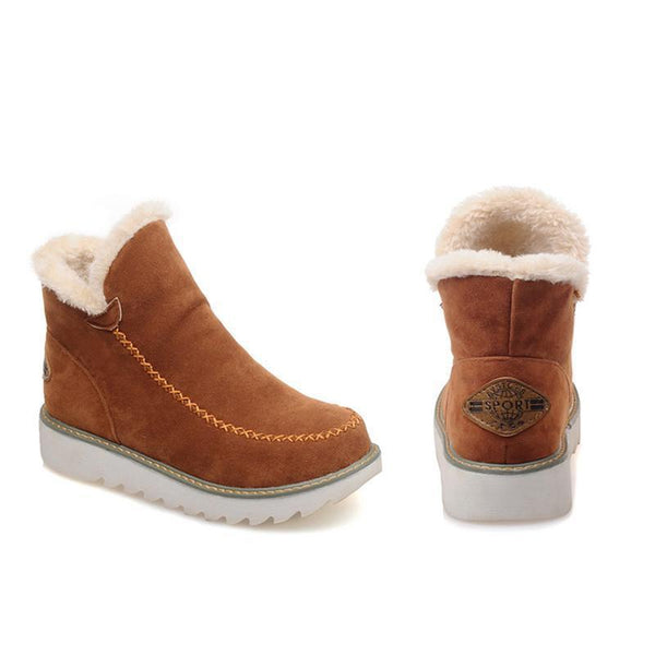 Women's Faux Fur Trim Suede Winter Boot