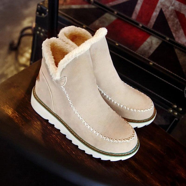 Women's Faux Fur Trim Suede Winter Boot