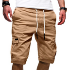 Men's Drawstring Cargo Shorts with Utility Pockets and Relaxed