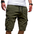 Men's Drawstring Cargo Shorts with Utility Pockets and Relaxed