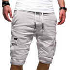 Men's Drawstring Cargo Shorts with Utility Pockets and Relaxed