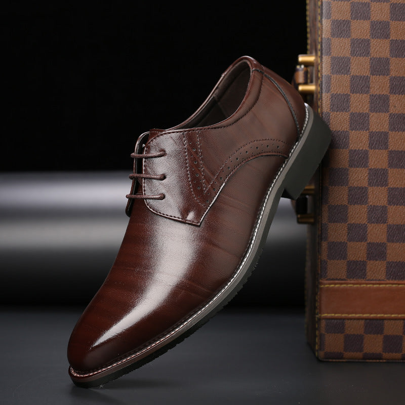 Men's Polished Brogue Lace Up Formal Office Shoes