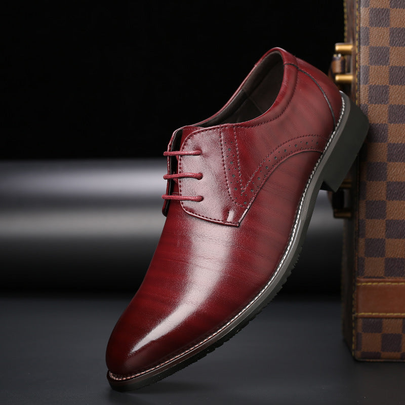 Men's Polished Brogue Lace Up Formal Office Shoes