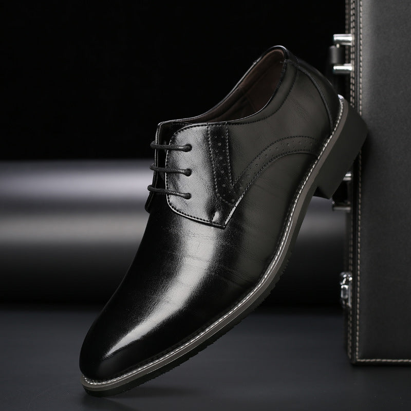 Men's Polished Brogue Lace Up Formal Office Shoes