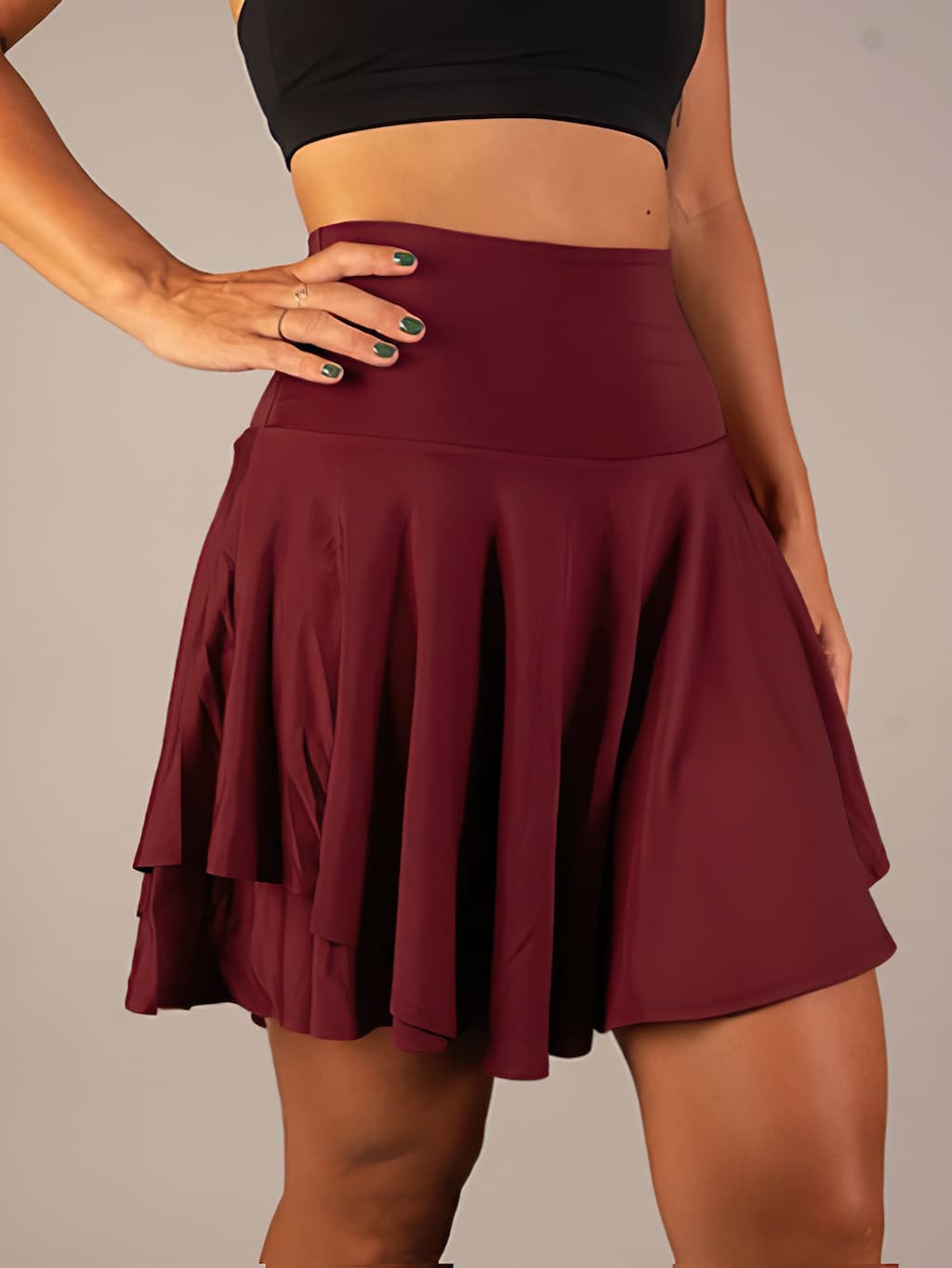 Women's Active Skort High Waist Flared Sports Skirt
