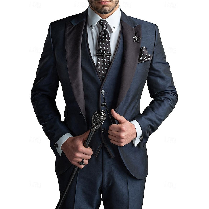 Men's Elegant Three Piece Tailored Occasion Suit Set
