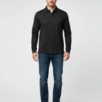 Men's Smart Casual Polo Shirt Long Sleeve Collared Top