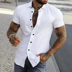 Men's Slim Fit Short Sleeve Shirt Smart Summer Shirt