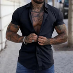 Men's Slim Fit Short Sleeve Shirt Smart Summer Shirt