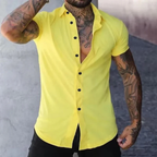 Men's Slim Fit Short Sleeve Shirt Smart Summer Shirt
