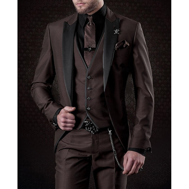 Men's Elegant Three Piece Tailored Occasion Suit Set