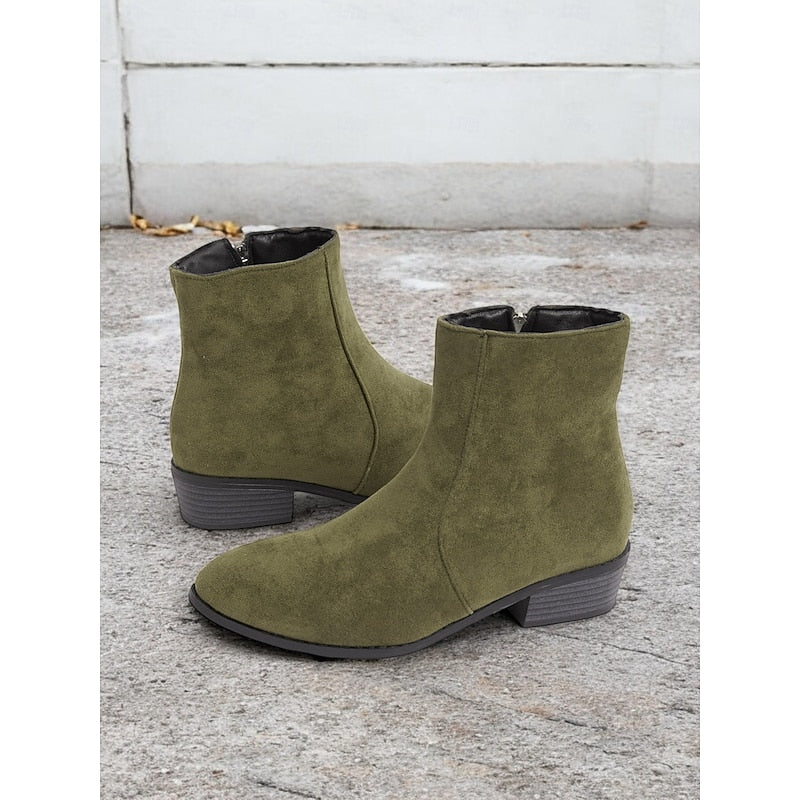 Women's Everyday Zip Booties with Walkable Heel