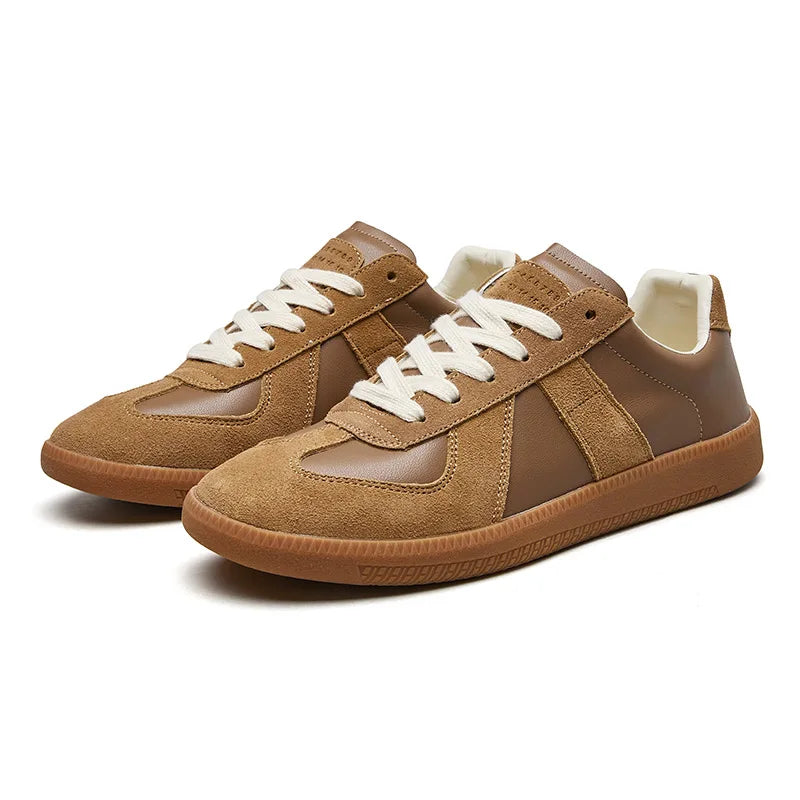 Men's Retro Panel Lace Up Low Top Sneakers