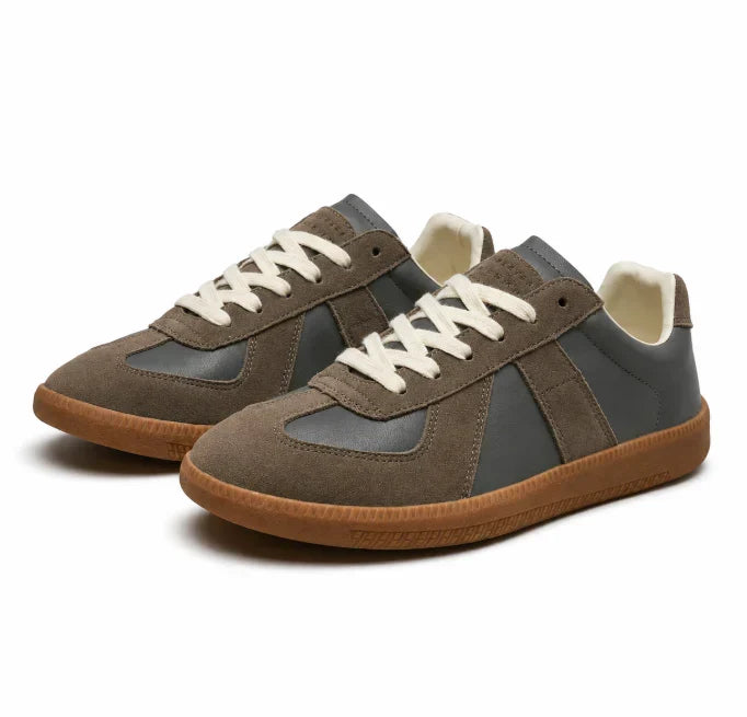 Men's Retro Panel Lace Up Low Top Sneakers