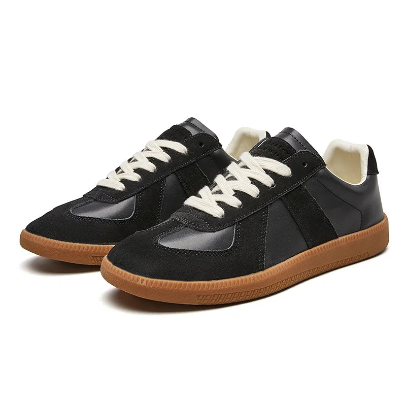 Men's Retro Panel Lace Up Low Top Sneakers