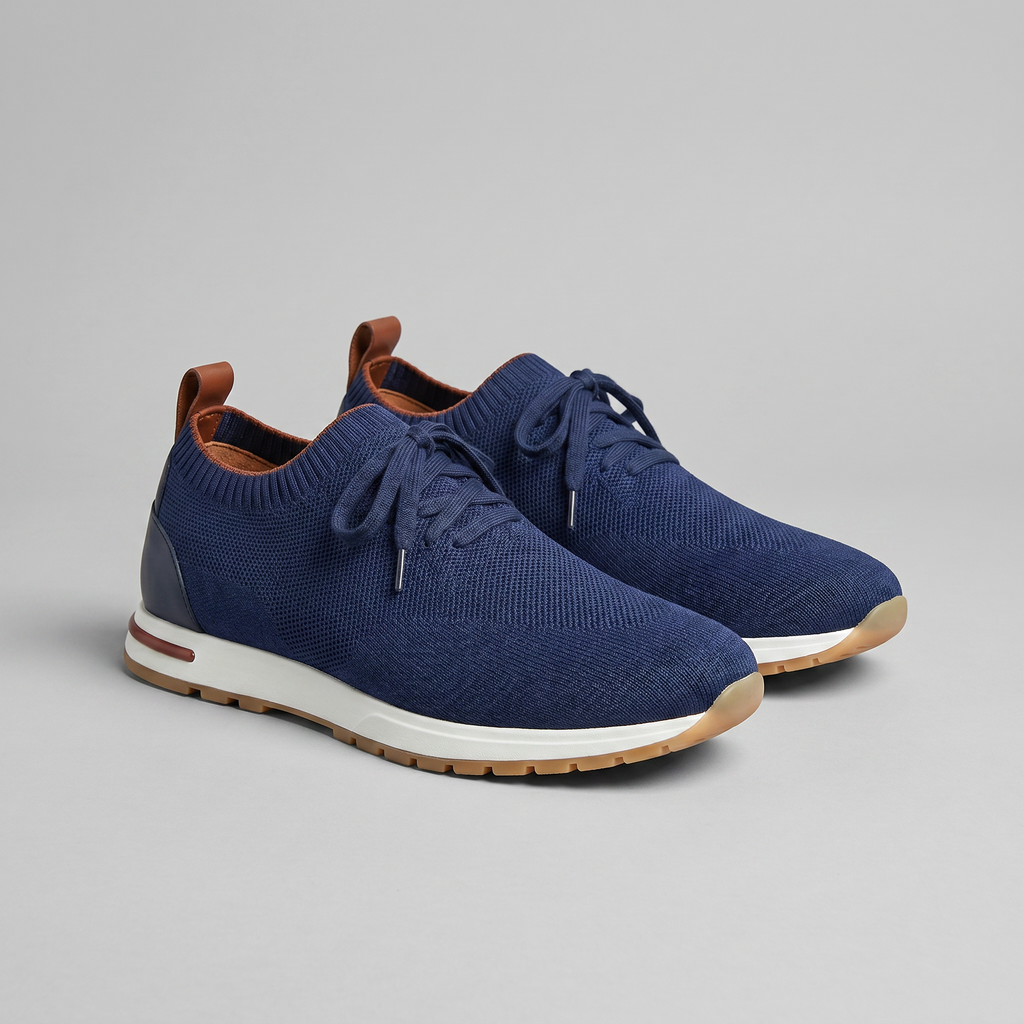 Men's Trainers Knitted Upper Lace Detail Everyday Shoes