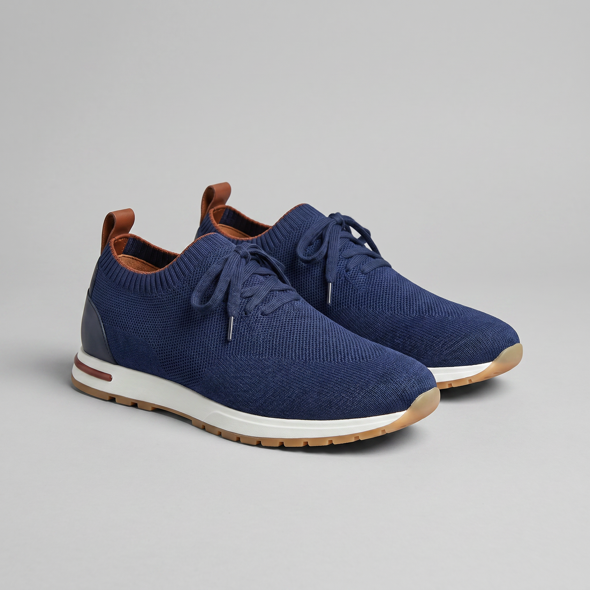 Men's Trainers Knitted Upper Lace Detail Everyday Shoes