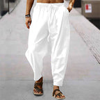 Men's Drawstring Relaxed Fit Lightweight Tapered Summer Trousers