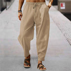 Men's Drawstring Relaxed Fit Lightweight Tapered Summer Trousers