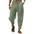 Men's Drawstring Relaxed Fit Lightweight Tapered Summer Trousers