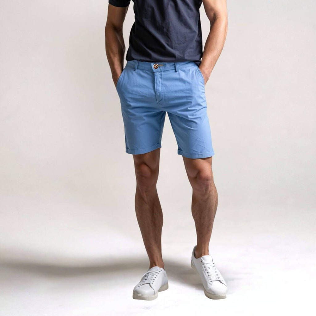 Men's Chino Shorts Elastic Waist Smart Casual Fit
