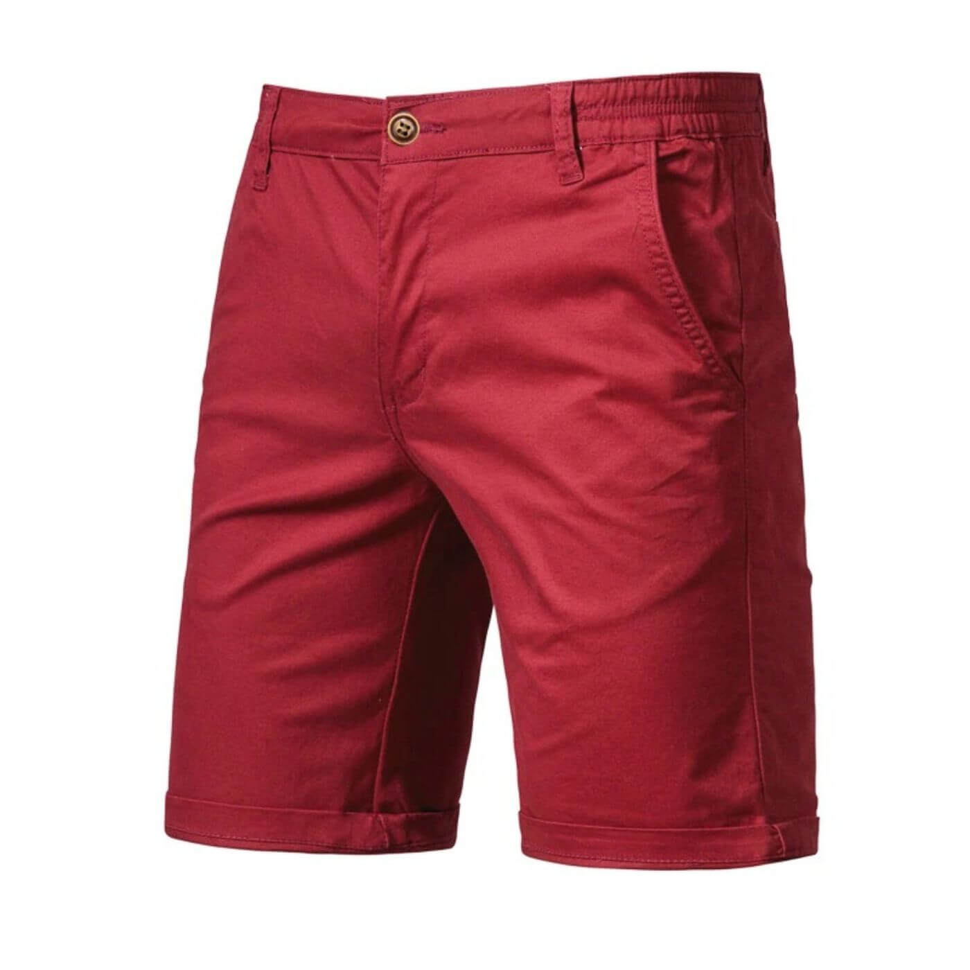 Men's Chino Shorts Elastic Waist Smart Casual Fit