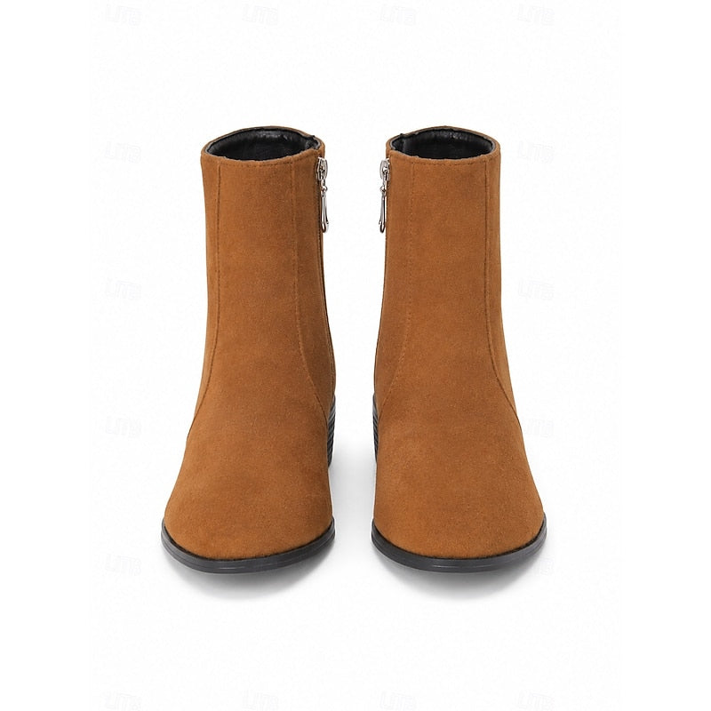 Women's Everyday Zip Booties with Walkable Heel