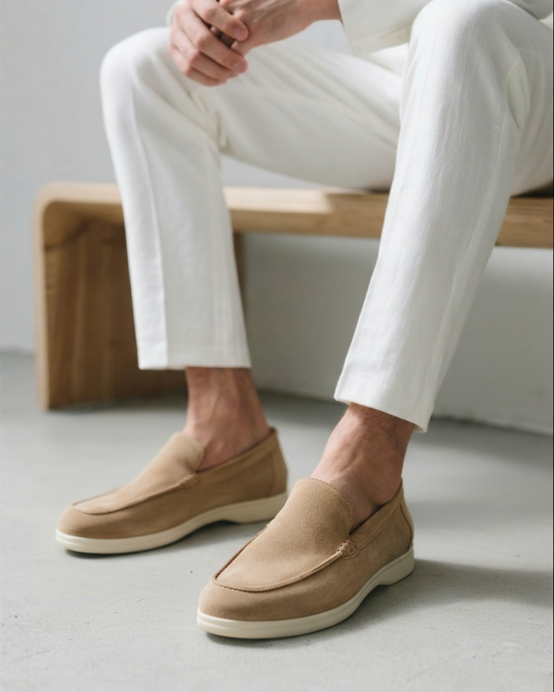Men's Suede Slip On Loafers Casual Comfort Everyday Shoes