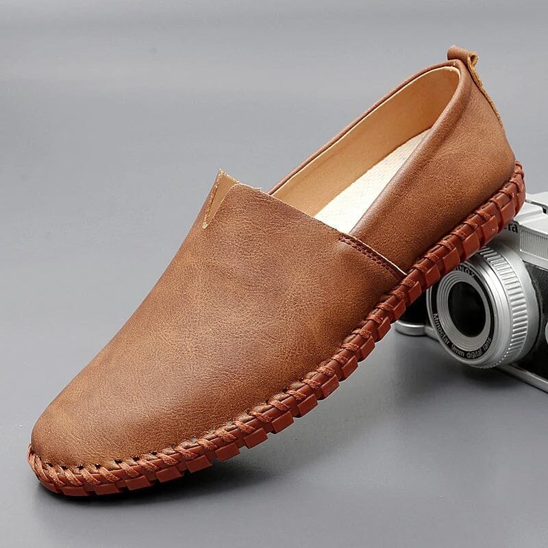 Men's Leather Moccasin Loafers Slip On Shoes for Summer