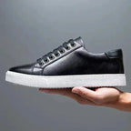 Men's Leather Low Top Trainers Smart Casual Summer Shoes