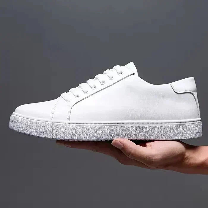 Men's Leather Low Top Trainers Smart Casual Summer Shoes